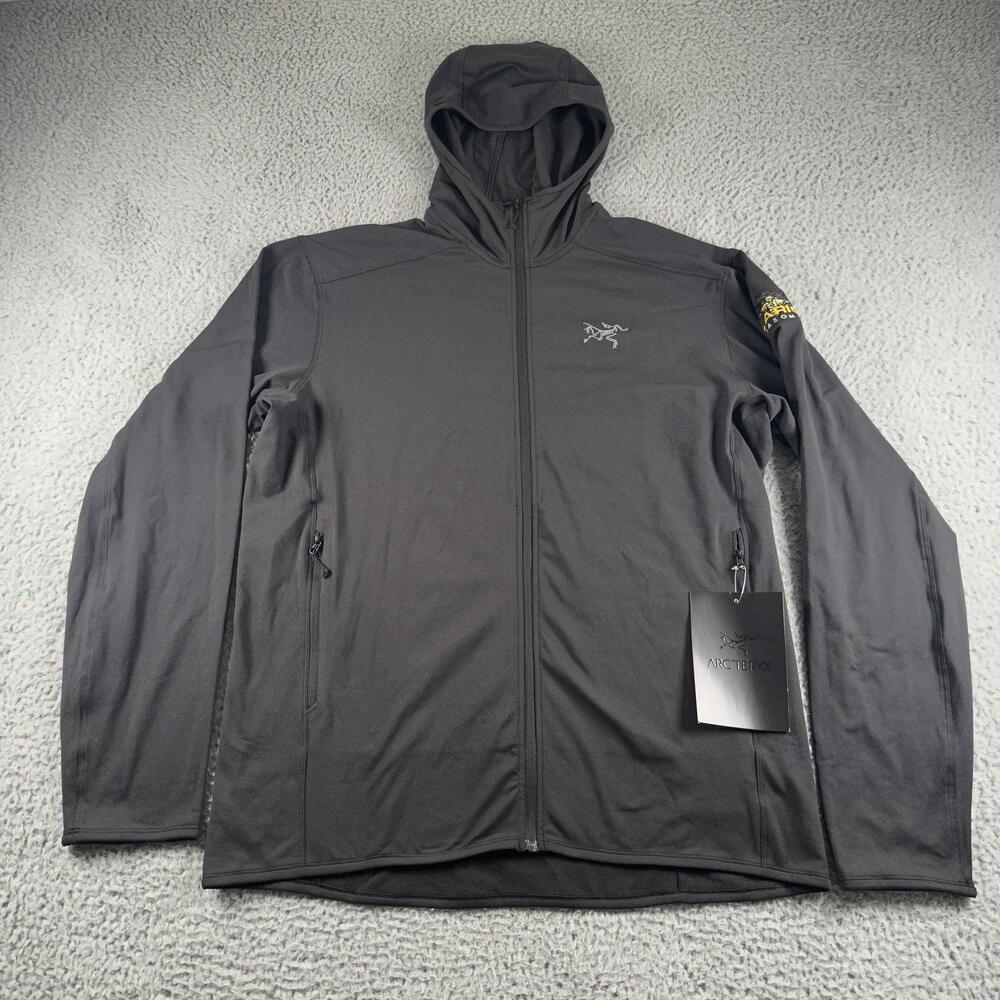 Arc'teryx Kyanite LT Hoodie Mens L Black Full Zip Jacket Hiking Hiking Outdoors